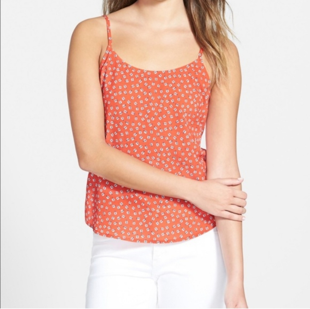 Oat + Fawn Back Cutout Print Camisole